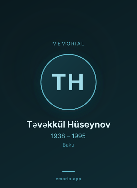 Memorial portrait of Təvəkkül Hüseynov