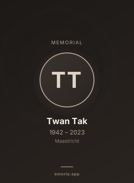 Memorial portrait of Twan Tak