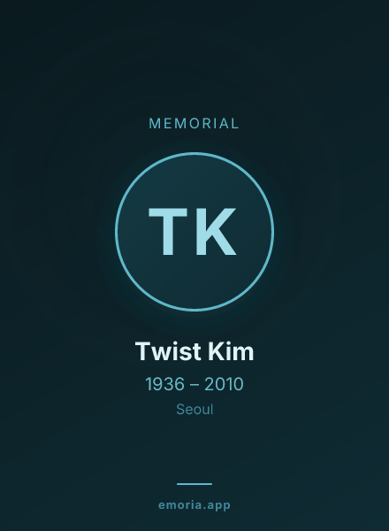 Memorial portrait of Twist Kim