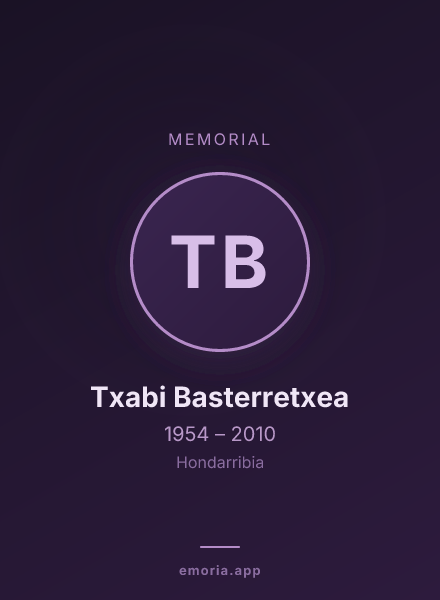 Memorial portrait of Txabi Basterretxea