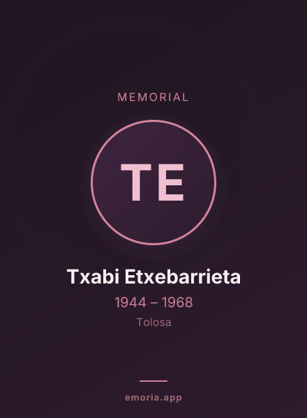 Memorial portrait of Txabi Etxebarrieta