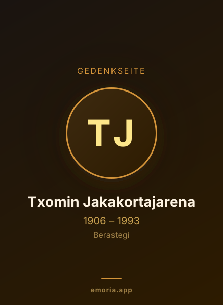 Gedenkportrait von Txomin Jakakortajarena