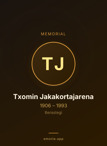 Memorial portrait of Txomin Jakakortajarena