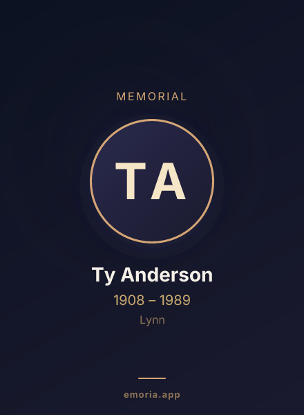 Memorial portrait of Ty Anderson