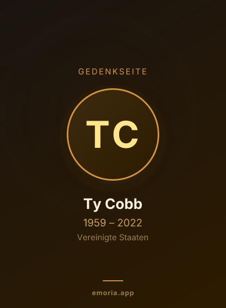 Gedenkportrait von Ty Cobb