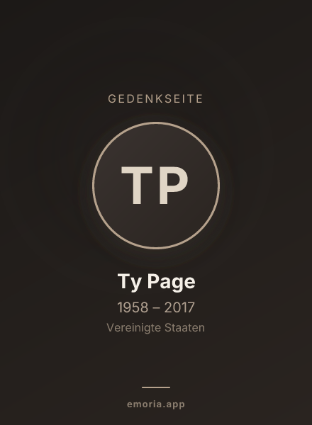 Gedenkportrait von Ty Page