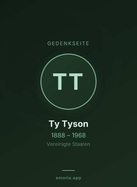 Gedenkportrait von Ty Tyson