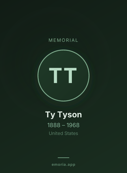 Memorial portrait of Ty Tyson