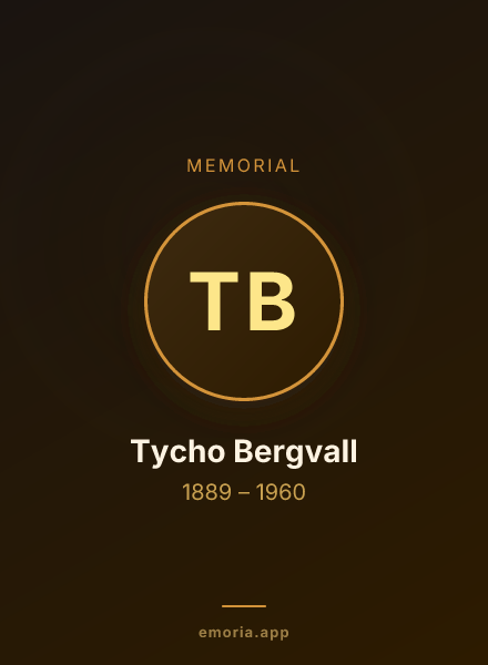 Memorial portrait of Tycho Bergvall