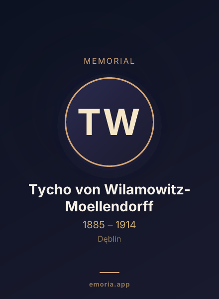 Memorial portrait of Tycho von Wilamowitz-Moellendorff