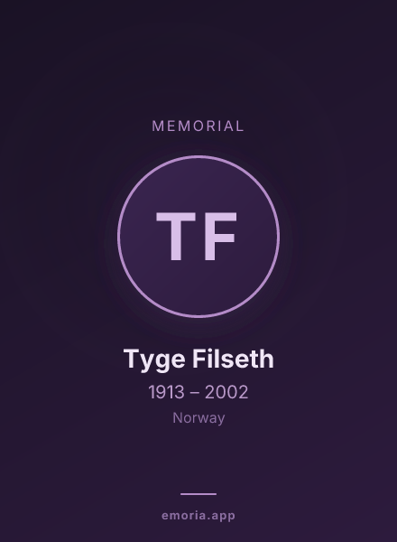 Memorial portrait of Tyge Filseth