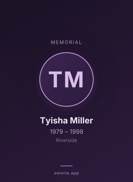 Memorial portrait of Tyisha Miller