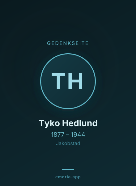 Gedenkportrait von Tyko Hedlund