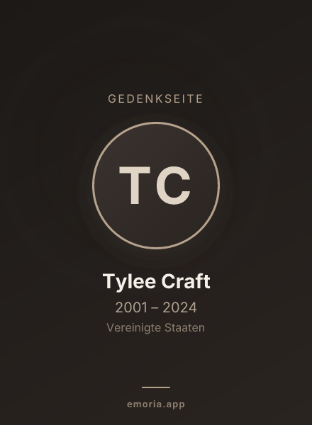 Gedenkportrait von Tylee Craft