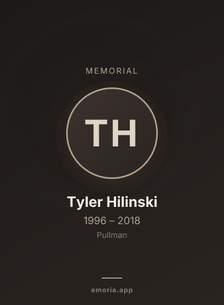 Memorial portrait of Tyler Hilinski