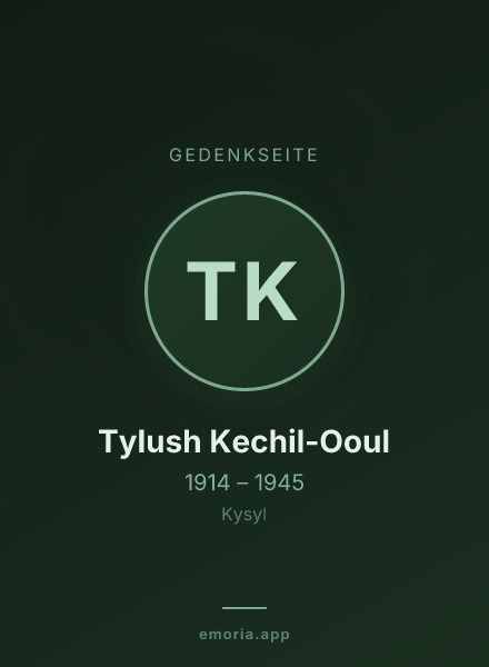 Gedenkportrait von Tylush Kechil-Ooul