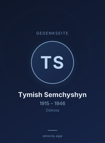 Gedenkportrait von Tymish Semchyshyn