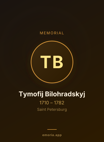 Memorial portrait of Tymofij Bilohradskyj