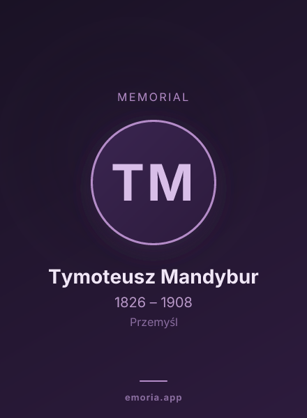 Memorial portrait of Tymoteusz Mandybur