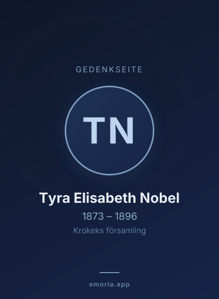 Gedenkportrait von Tyra Elisabeth Nobel