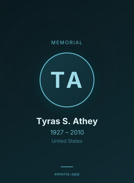 Memorial portrait of Tyras S. Athey