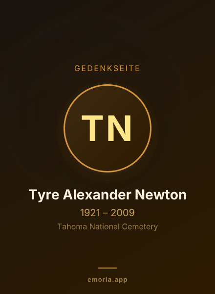 Gedenkportrait von Tyre Alexander Newton