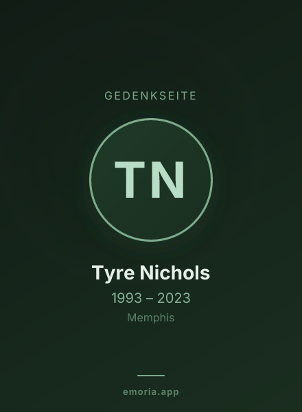 Gedenkportrait von Tyre Nichols