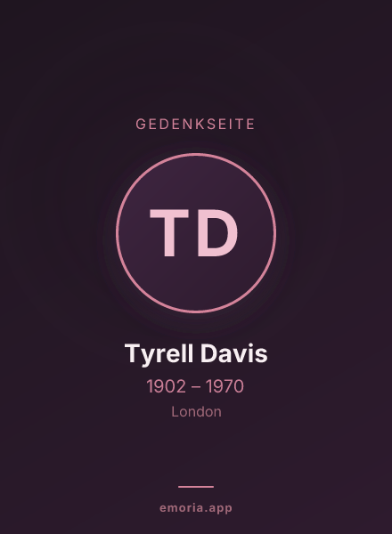 Gedenkportrait von Tyrell Davis