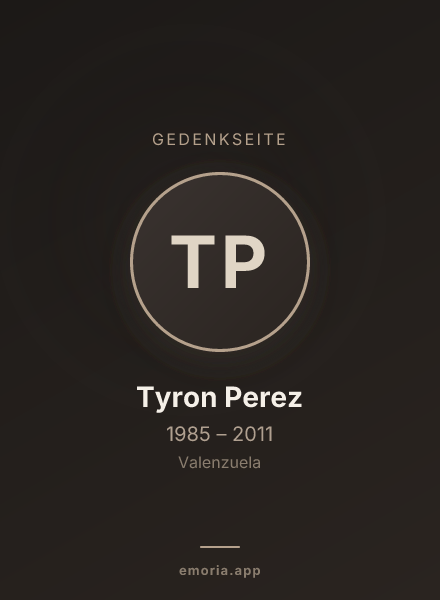 Gedenkportrait von Tyron Perez