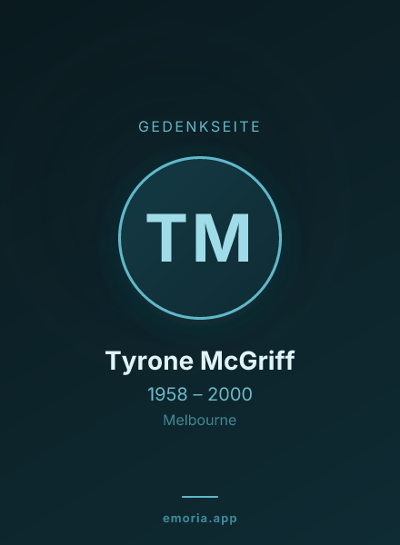 Gedenkportrait von Tyrone McGriff