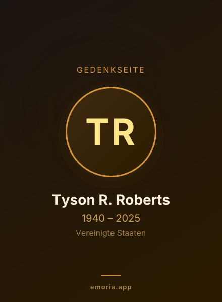 Gedenkportrait von Tyson R. Roberts