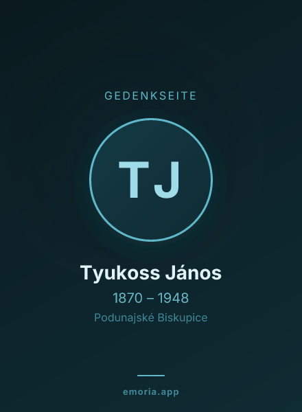 Gedenkportrait von Tyukoss János