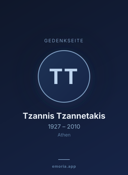 Gedenkportrait von Tzannis Tzannetakis