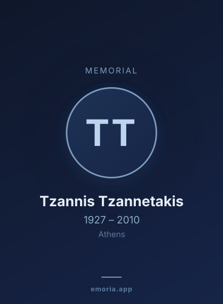 Memorial portrait of Tzannis Tzannetakis