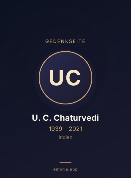 Gedenkportrait von U. C. Chaturvedi