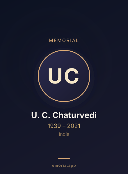 Memorial portrait of U. C. Chaturvedi
