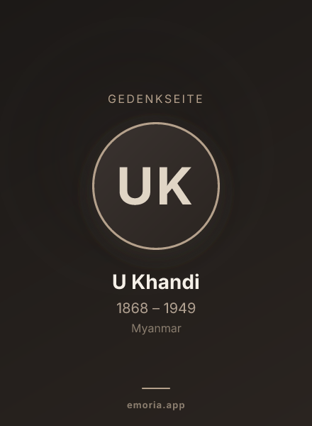 Gedenkportrait von U Khandi