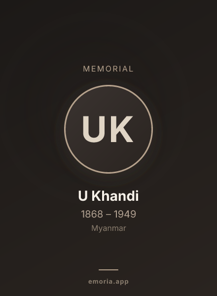 Memorial portrait of U Khandi