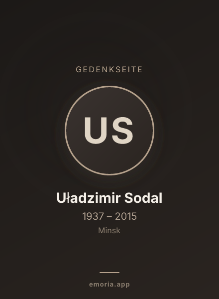 Gedenkportrait von Uładzimir Sodal