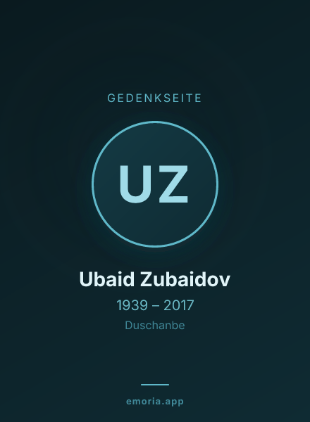 Gedenkportrait von Ubaid Zubaidov