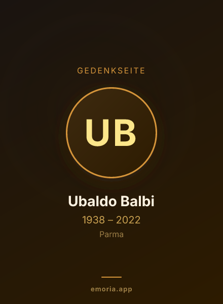 Gedenkportrait von Ubaldo Balbi