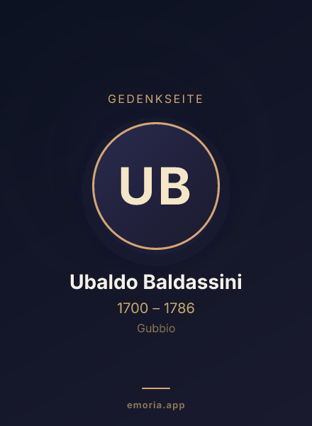 Gedenkportrait von Ubaldo Baldassini