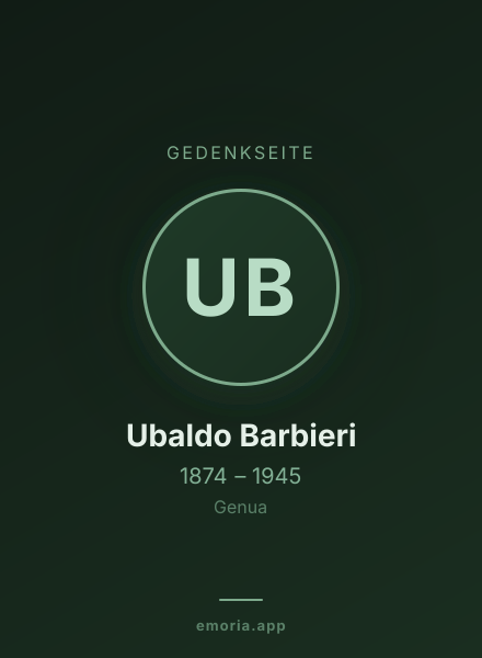Gedenkportrait von Ubaldo Barbieri
