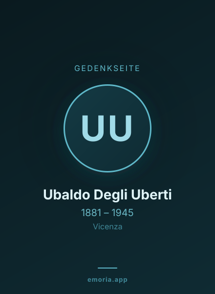 Gedenkportrait von Ubaldo Degli Uberti