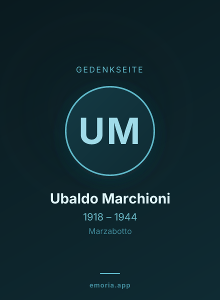 Gedenkportrait von Ubaldo Marchioni