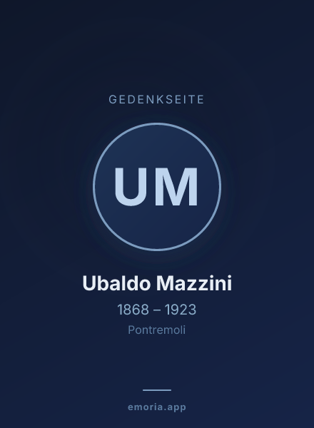 Gedenkportrait von Ubaldo Mazzini