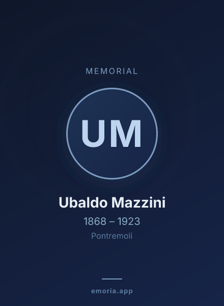 Memorial portrait of Ubaldo Mazzini