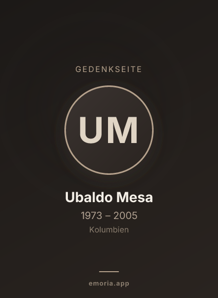 Gedenkportrait von Ubaldo Mesa