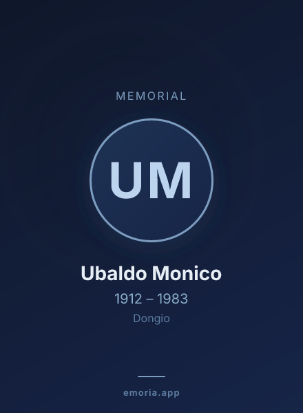 Memorial portrait of Ubaldo Monico