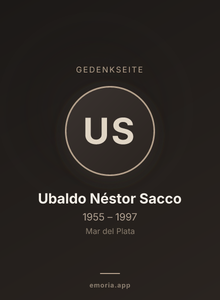 Gedenkportrait von Ubaldo Néstor Sacco